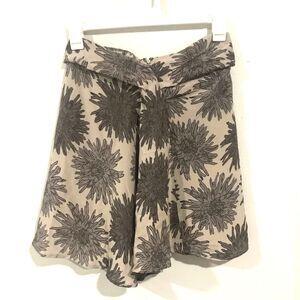 Love 21 Y2K skirt VTG asymmetrical hem brown floral grunge whimsy goth women SP